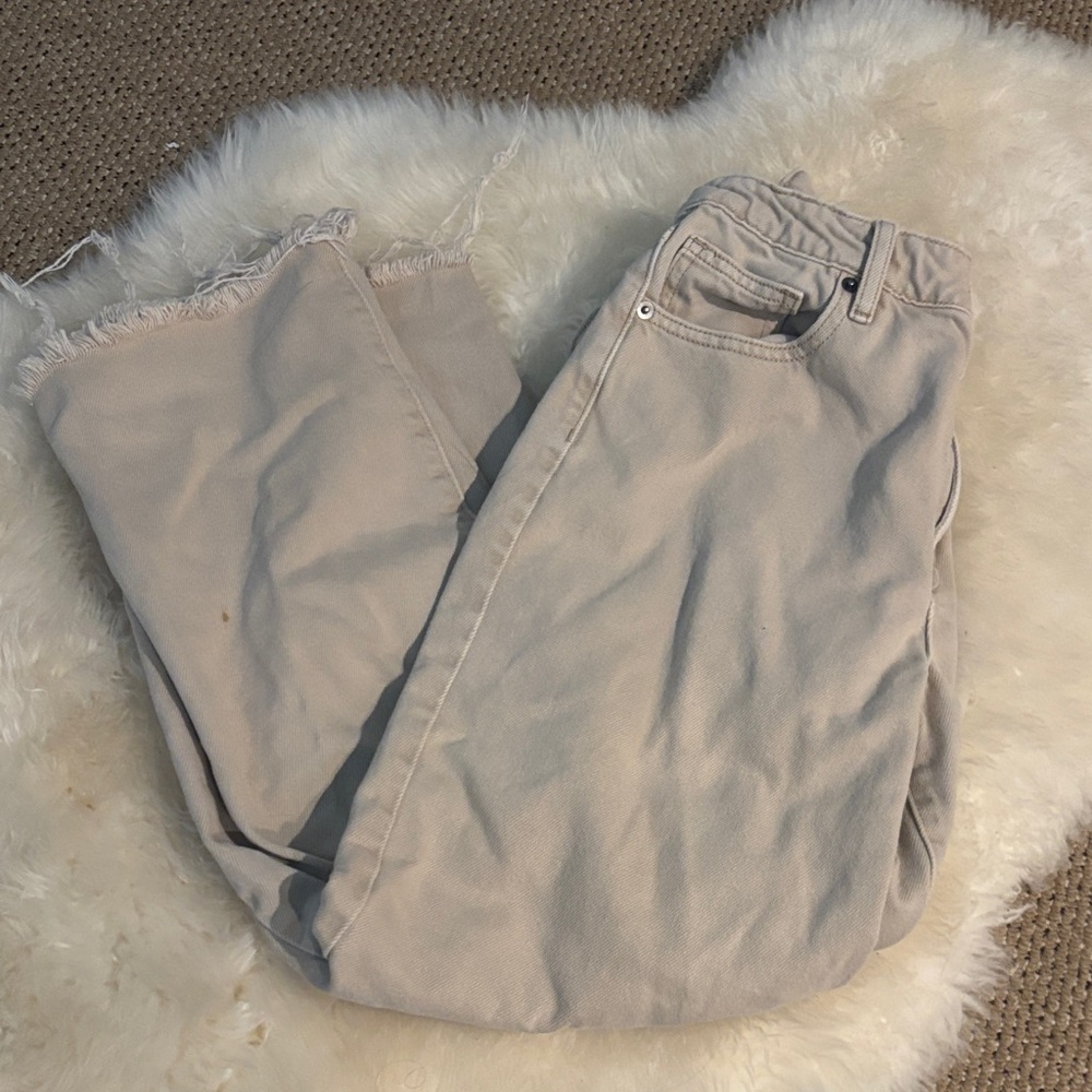Altar’d State // Raw Hem Beige Denim